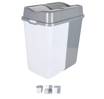 Koš odpadkový tříděný odpad výklopný 2x20L  DUO VIOLET