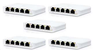 UBNT UniFi Switch USW-Flex-Mini-5, 5-pack  [5xGigabit, 1xPoE In]