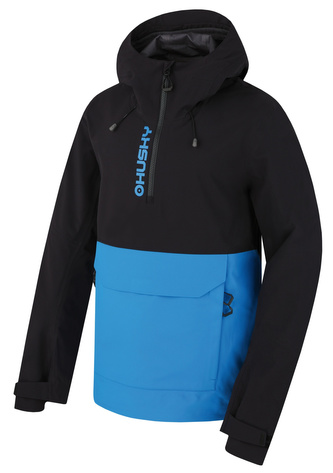 Pánská outdoor bunda Nabbi M black/neon blue - XL