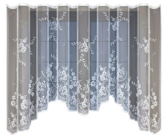 Dekorační žakárová záclona s řasící páskou RUTH 160 bílá 300x160 cm MyBestHome