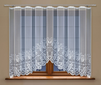 Dekorační žakárová záclona s řasící páskou ANKA 160 bílá 300x160 cm MyBestHome