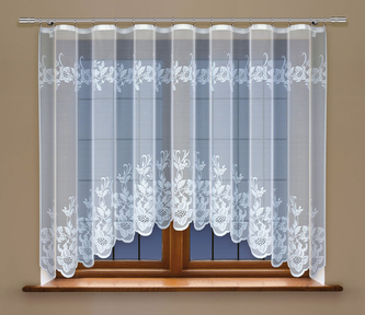Dekorační žakárová záclona s řasící páskou MARKETA 160 bílá 300x160 cm MyBestHome