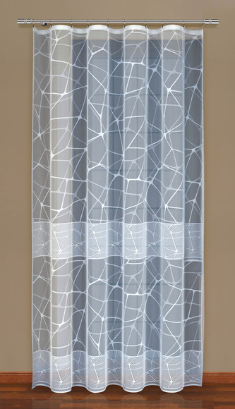 Dekorační žakárová záclona s řasící páskou VALDA 250 bílá 200x250 cm MyBestHome