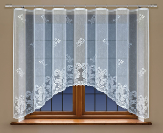 Dekorační žakárová záclona s řasící páskou MAXIMA 160 bílá 300x160 cm MyBestHome