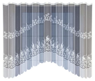 Dekorační žakárová záclona s řasící páskou ROLANA 150 bílá 300x150 cm MyBestHome