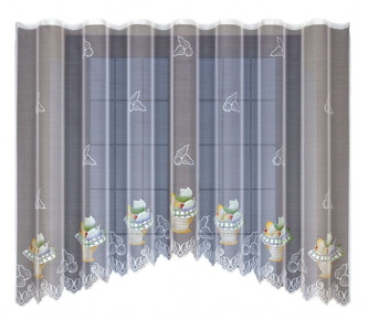 Dekorační žakárová záclona s řasící páskou ADRIA 160 bílá 300x160 cm MyBestHome