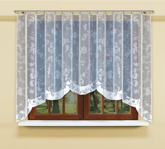 Dekorační žakárová záclona s řasící páskou PETRA 160 bílá 300x160 cm MyBestHome