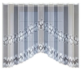 Dekorační žakárová záclona s řasící páskou EMILA 135 bílá 300x135 cm MyBestHome