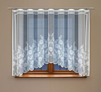 Dekorační žakárová záclona s řasící páskou LADA 160 bílá 300x160 cm MyBestHome