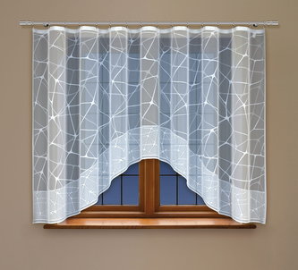 Dekorační žakárová záclona s řasící páskou VALDA 160 bílá 300x160 cm MyBestHome