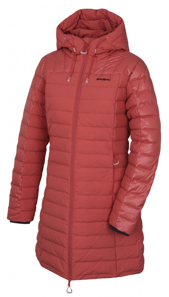 Dámský péřový kabát Daili L tl. vínová - XL