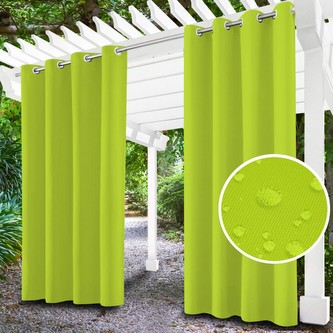 Venkovní zahradní závěs s kroužky MALIBU limonka 155x200 cm, (cena za 1 kus) MyBestHome