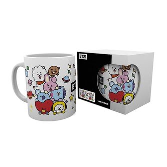 BT21 Hrnek keramický 320 ml - Character stack