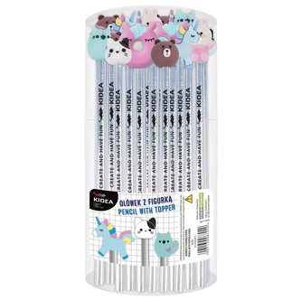 Ołówek z figurką (24szt) KIDEA
