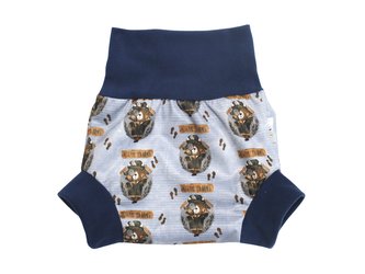 Natahovací svrchní kalhotky PUL - Detektiv Ted__VELIKOST:S (4-7kg)