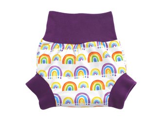 Natahovací svrchní kalhotky PUL - Duha__VELIKOST:S (4-7kg)