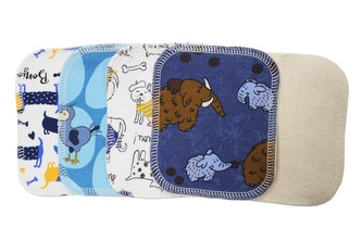 BIO Látkový ubrousek S (9x12cm) - Klučičí bavlněný úplet a biobavlněné froté (GOTS)__Počet ks:1