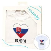 Body s potiskem New Baby Fandím s ocinom biele - darčekové balenie - velikost 86 (12-18m)