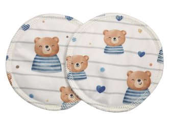 BIO Vložky do podprsenky - Medvěd námořník (PUL)