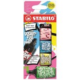 STABILO BOSS MINI by Snooze One - růžová, modrá, žlutá, zelená a černá