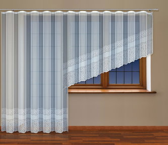 Dekorační žakárová záclona s řasící páskou BENNY 250 bílá 200x250 cm MyBestHome