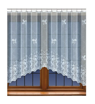 Dekorační žakárová záclona s řasící páskou RUDI 160 bílá 300x160 cm MyBestHome