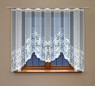 Dekorační žakárová záclona s řasící páskou YUDI 145 bílá 300x145 cm MyBestHome