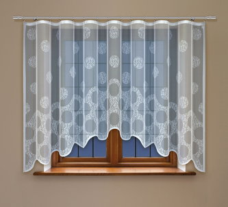 Dekorační žakárová záclona s řasící páskou INDRA 160 bílá 300x160 cm MyBestHome