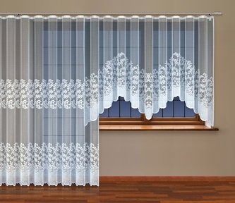 Dekorační žakárová záclona s řasící páskou RENDY 250 bílá 250x300 cm MyBestHome