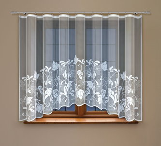 Dekorační žakárová záclona s řasící páskou RIAN 160 bílá 300x160 cm MyBestHome