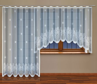 Dekorační žakárová záclona s řasící páskou RONY 250 bílá 200x250 cm MyBestHome