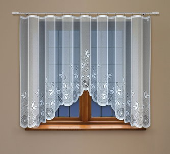 Dekorační žakárová záclona s řasící páskou ANA 150 bílá 300x150 cm MyBestHome