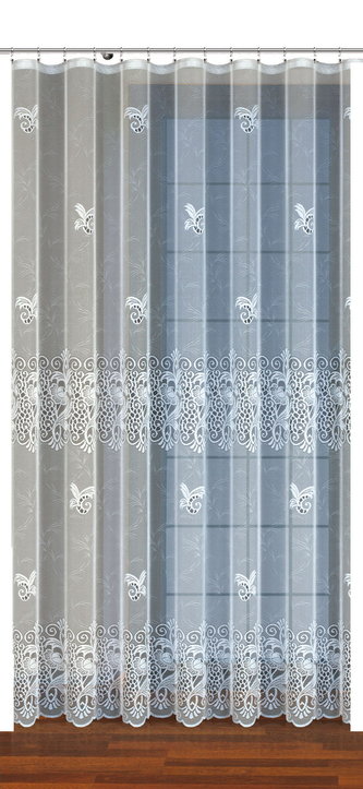 Dekorační žakárová záclona s řasící páskou RUDI 250 bílá 200x250 cm MyBestHome