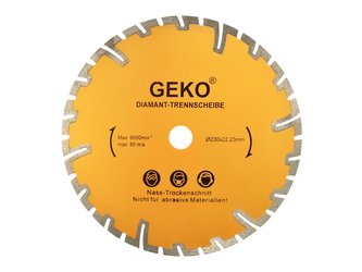 Kotouč diamantový řezný segmentový, 230x8x22,2mm GEKO Kotouč diamantový řezný segmentový, 230x8x22,2mm GEKO