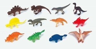 Zvířátka figurky dino 12 ks set 5 cm