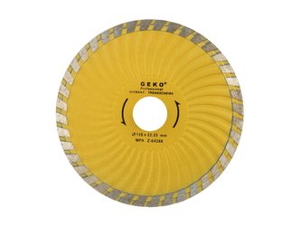 Kotouč diamantový řezný, TURBO PLUS, 125x8x22,2m GEKO Kotouč diamantový řezný, TURBO PLUS, 125x8x22,2m GEKO
