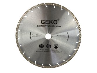 Kotouč diamantový řezný turbo-segmentový, 350x10x32mm GEKO Kotouč diamantový řezný turbo-segmentový, 350x10x32mm GEKO