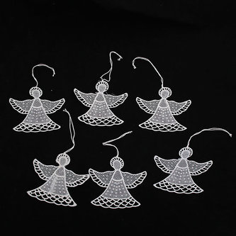 Háčkovaní závěsní andělé 6 ks Háčkovaní závěsní andělé 6 ks