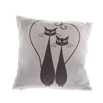 Povlak na polštář tmavé kočky