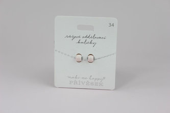 Přívěsek MAKE ME HAPPY Růžové oddělovací kuličky