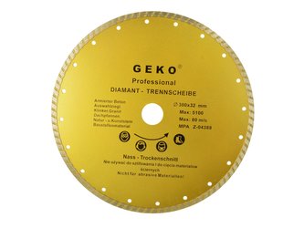 Kotouč diamantový řezný, TURBO, 300x8x32mm GEKO Kotouč diamantový řezný, TURBO, 300x8x32mm GEKO