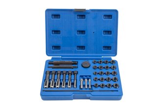 Sada na opravu závitů žhavicích svíček  M8x1, M10x1, M10x1.25, M12x1.25, 33 kusů QUATROS
