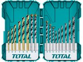 Vrtáky, kombinovaná sada, 16ks TOTAL-TOOLS