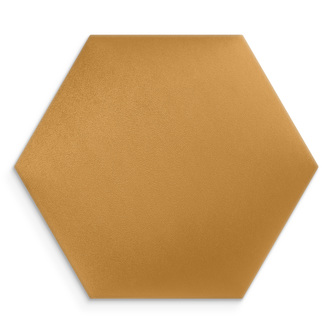 Čalouněný nástěnný panel HEXAGON 30x26 cm mustard/hořčicová MyBestHome