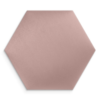 Čalouněný nástěnný panel HEXAGON 30x26 cm růžová MyBestHome