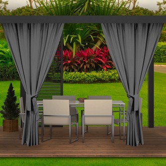 Venkovní zahradní závěs s tunýlkem MIAMI tmavě šedá 155x200 cm, (cena za 1 kus) MyBestHome