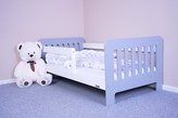 Dětská postel se zábranou New Baby ERIK 160x80 cm bílo-šedá