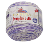 Příze HiMALAYA EVERYDAY BATIK - bílá, fialová - 140g / 350 m
