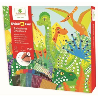 STICK&FUN mozaika 5x Dinosauři