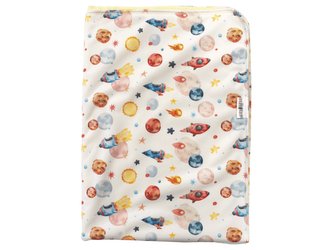 Přebalovací podložka (PUL) - Vesmírná odysea, sv. žlutý velur
